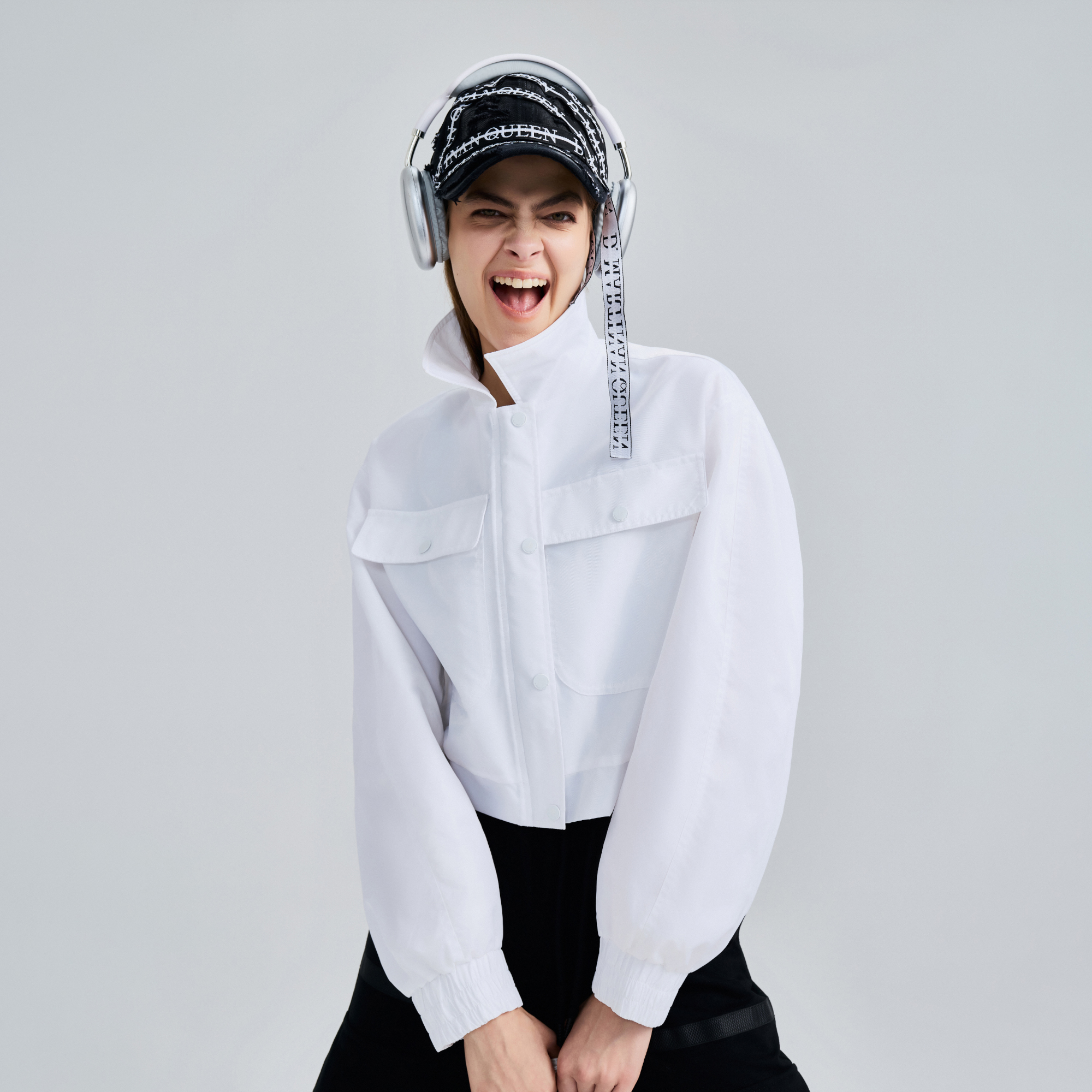 D.MARTINAQUEENNLY立领夹克外套