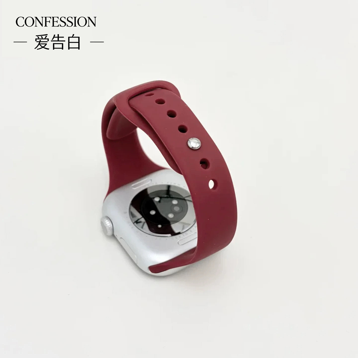 适用applewatchS12液态硅胶表带图片