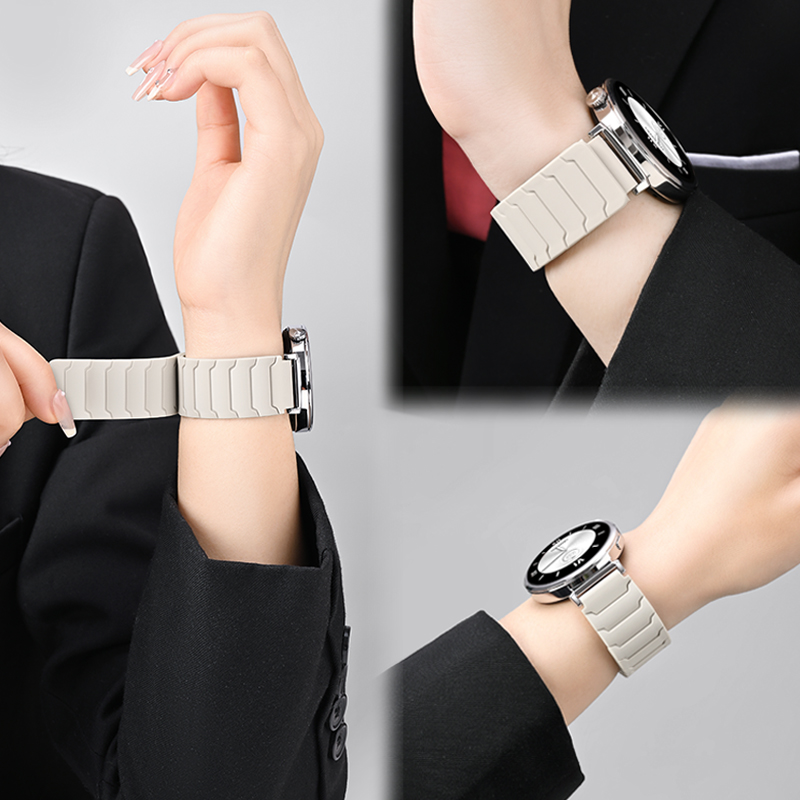 适用华为gt5磁吸硅胶表带新款