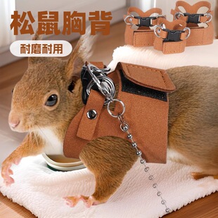 小松鼠宠物用品魔王松鼠胸背带牵引绳训练用品胸背套装工字型