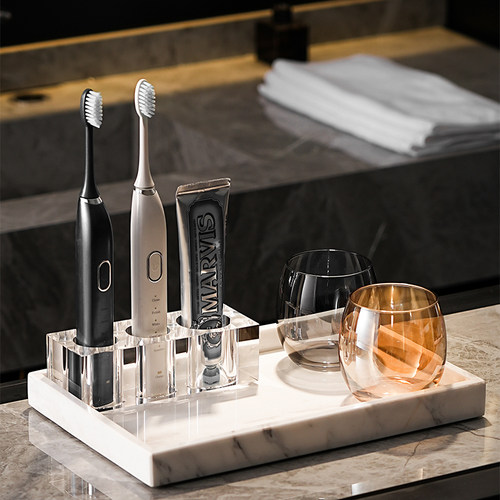 水晶大理石牙刷置物架洗漱套装
