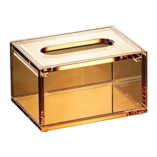 轻奢水晶玻璃纸巾盒洗漱台擦手纸洗脸巾收纳酒店样板房茶几抽纸盒