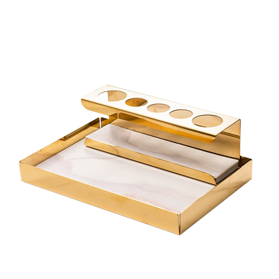 轻奢不锈钢硅藻泥吸水牙刷牙膏架