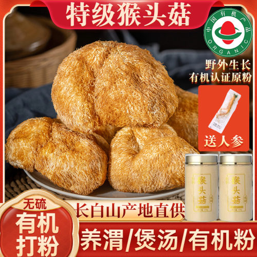 长毛野生特级猴头菇有机粉500克