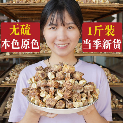珊初物无硫姬松茸干货旗舰店云南不特级野生特产菌菇煲汤500g包邮 - 封面