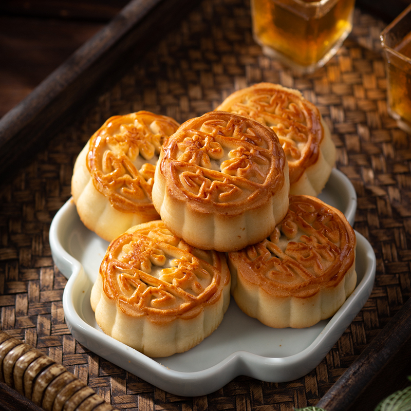 内蒙古紫苏月饼 紫苏蜂蜜月饼 紫苏奶枣月饼