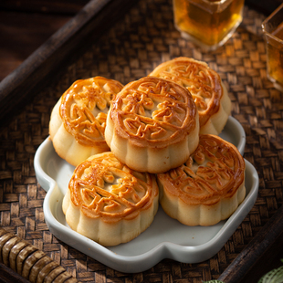 鄂伦春京式 手工苏子紫苏籽馅蜂蜜酥月饼糕点东北奶枣紫苏月饼