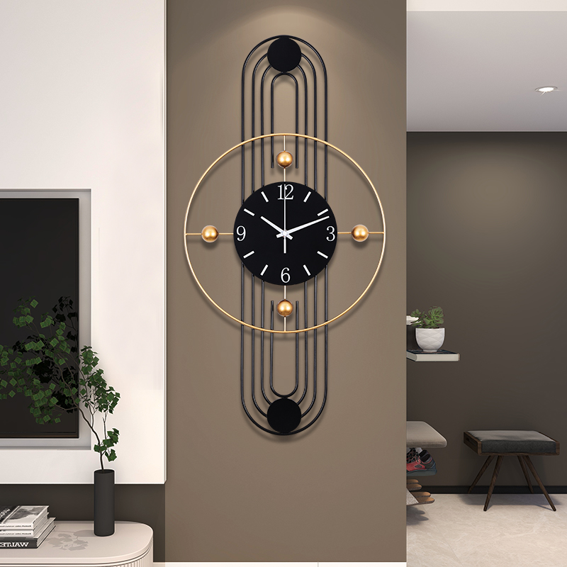 龙笛现代客厅挂钟家用静音钟表