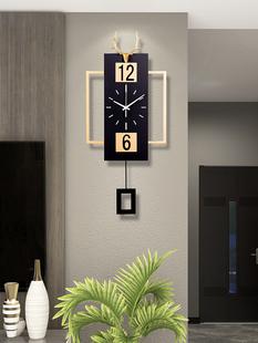 斯堪的纳维亚挂钟客厅创意时尚现代简单大气时钟流行家居2025新的