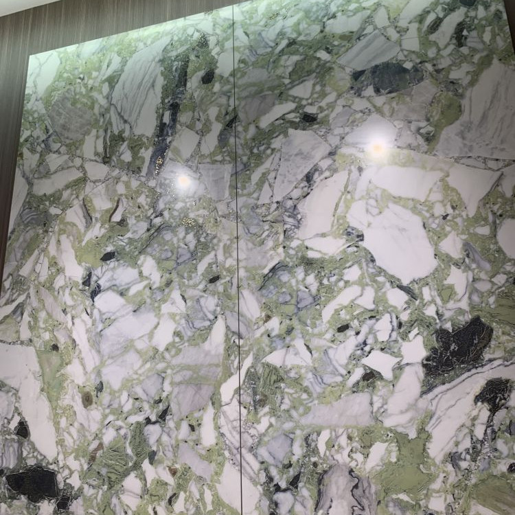 翡翠绿大板瓷砖600X1200巴西冷翡翠客厅地砖餐厅墙砖背景墙砖亮光