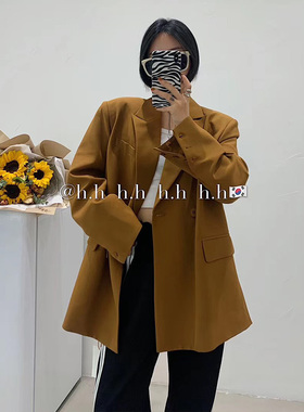 h.h白色小西服女早春新款立体压花3D浮雕字母洋气开叉西装外套潮