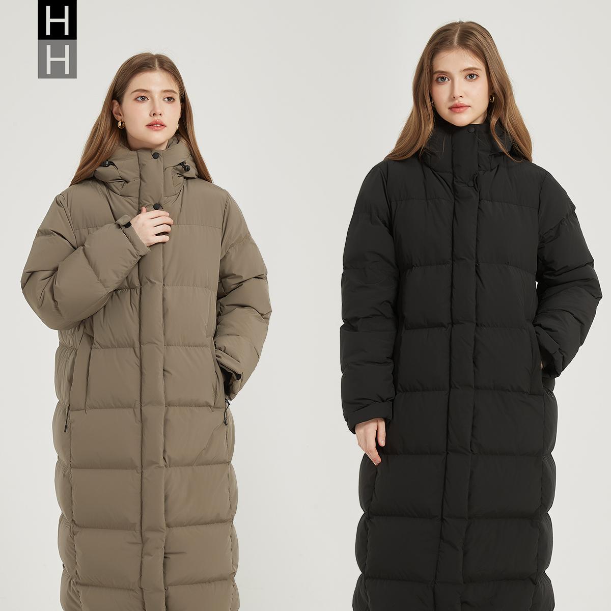 冬季长款大码加厚保命过膝羽绒服