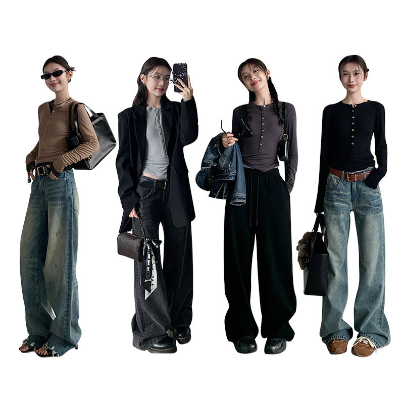 Audwyn辣妹设计感亨利领纽扣打底