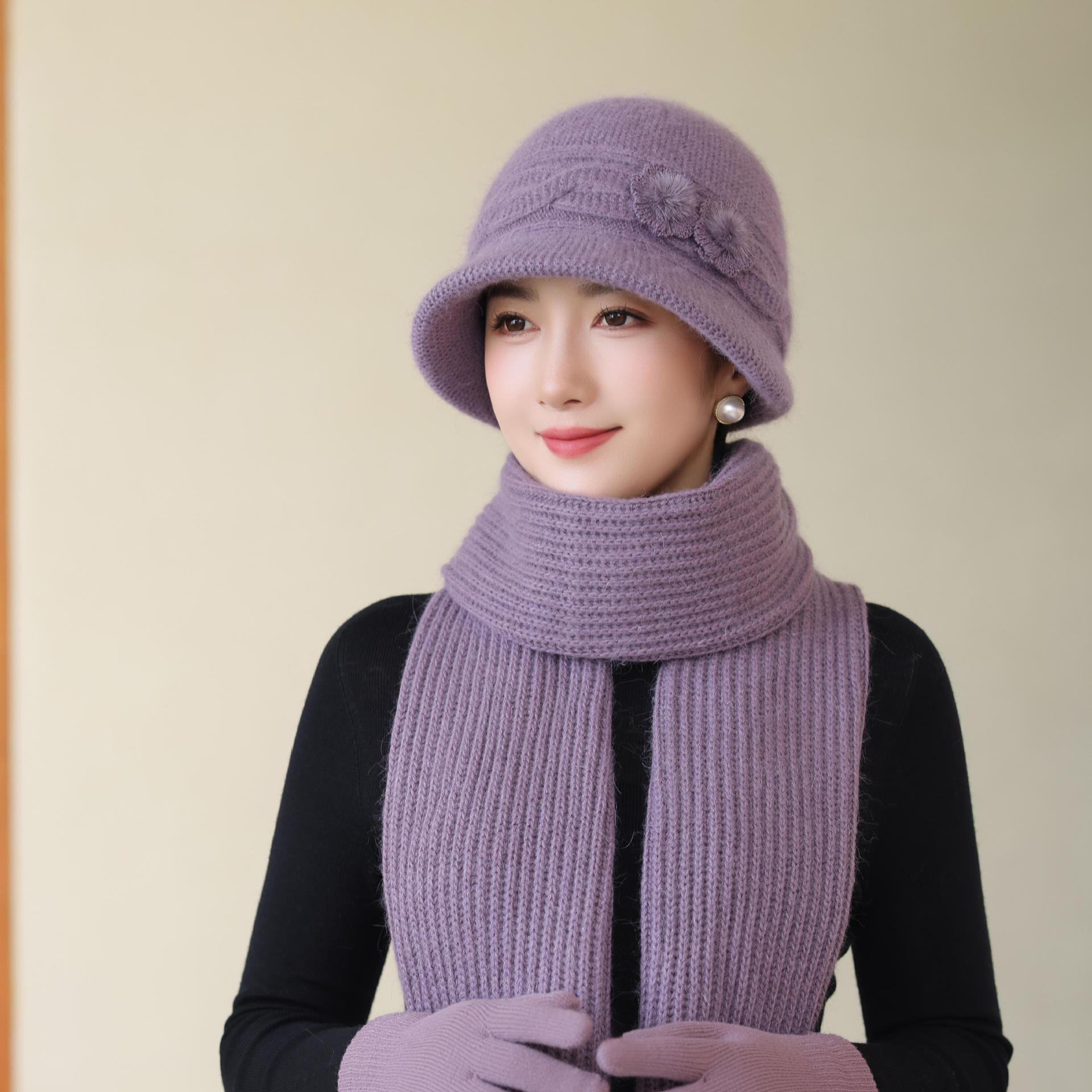 针织百搭保暖韩版兔毛加厚时尚