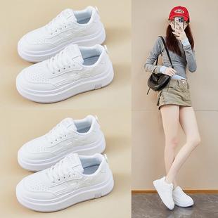 025鞋秋季小白鞋新款韩版2潮底女学生厚高增板鞋休闲街拍95