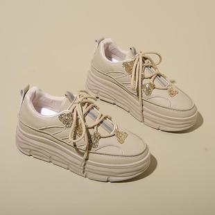 透休小白气鞋 2024新款 子女韩秋版 百搭内增高运动闲板鞋 季 潮鞋 女鞋