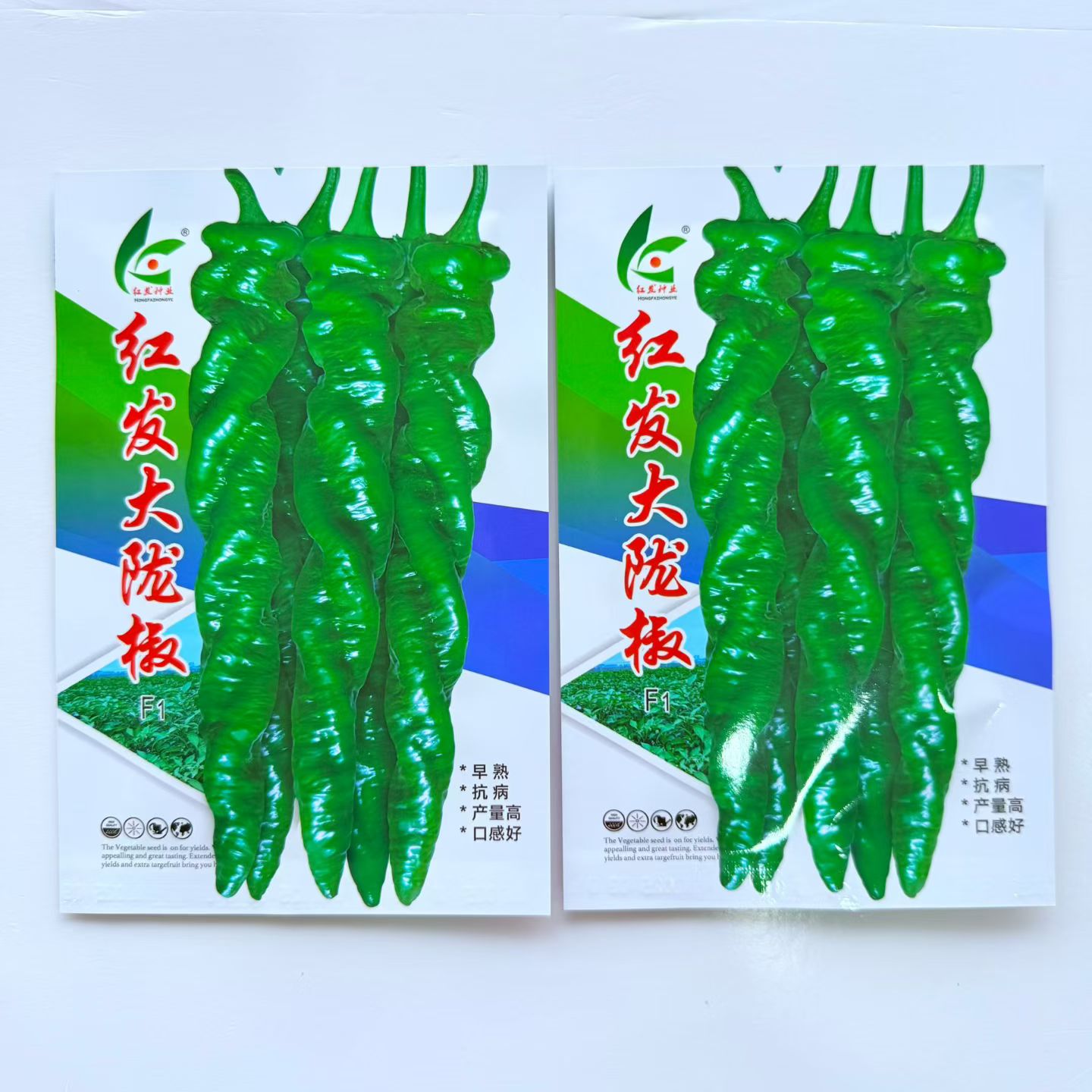 红发大陇椒种子羊角辣椒种籽抗病杂交春秋冬季大田基地用蔬菜种孑