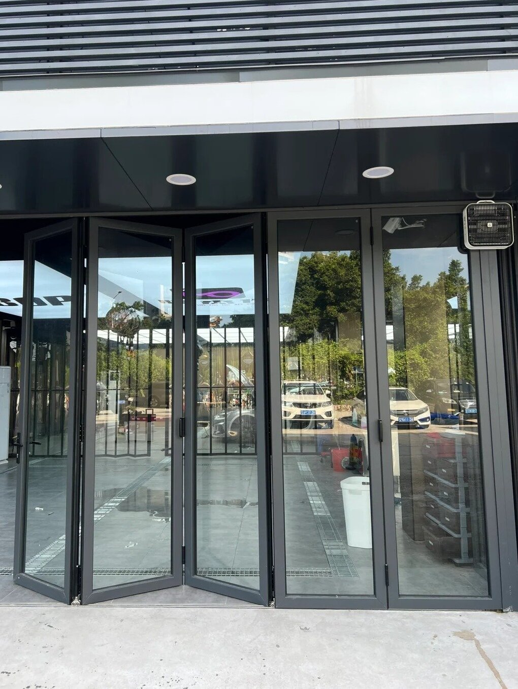 大型折叠门重型玻璃折叠门隔断客厅阳台车库洗车房仓库铝合金折叠