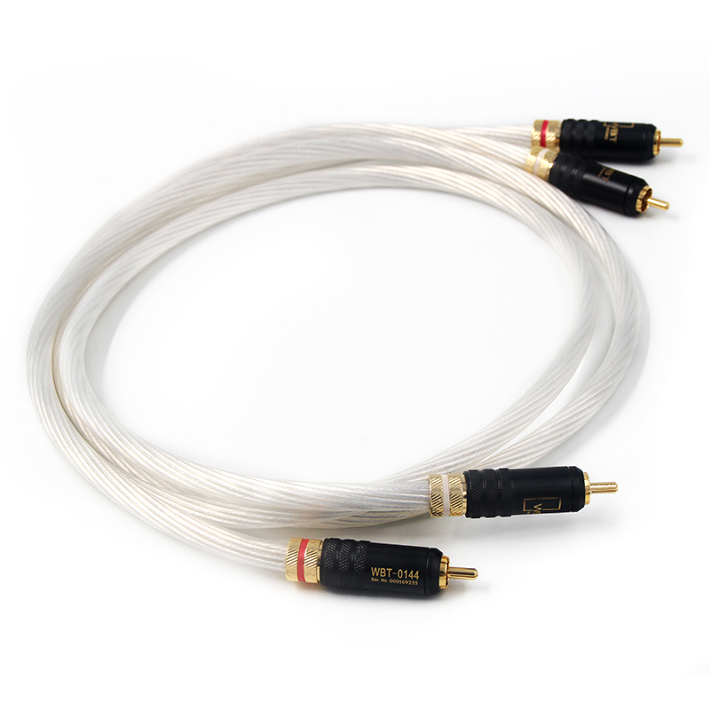 荷兰纯银5NOCC发烧音箱CD机音频线 HIFI双RCA音响胆机功放信号线