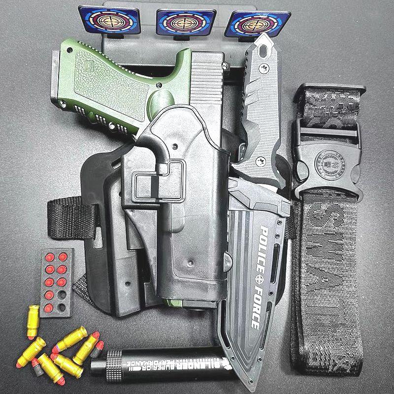 发射枪快拔枪套男孩cs手抢玩具