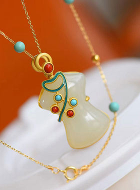 旗开得胜沙金镶玉送妈妈女友吊坠