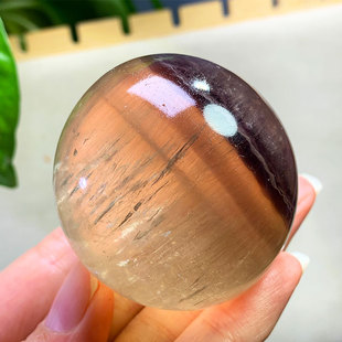 天然萤石球原石打磨黄铜矿黄铁矿共生原矿标本家居桌面玄关摆件