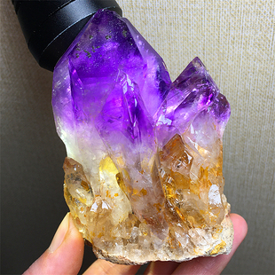 天然紫水晶骸骨骨干权杖原石未打磨晶簇花芽原矿标本家居装饰摆件