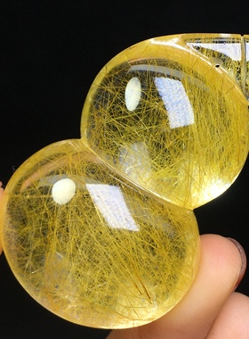 巴西天然金发晶顺发吊坠男女同款