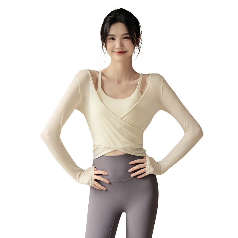 Ackdcs气质瑜伽服上衣女秋季新款