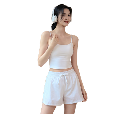 Ackdcs带胸垫瑜伽吊带背心女外穿普拉提健身文胸专业跑步运动内衣