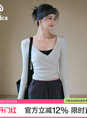 Ackdcs修身显瘦瑜伽服上衣女秋季新款普拉提训练健身长袖运动T恤