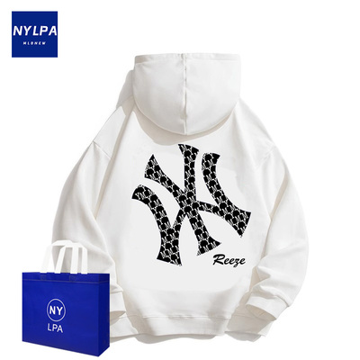 休闲潮牌nylpa宽松连帽卫衣