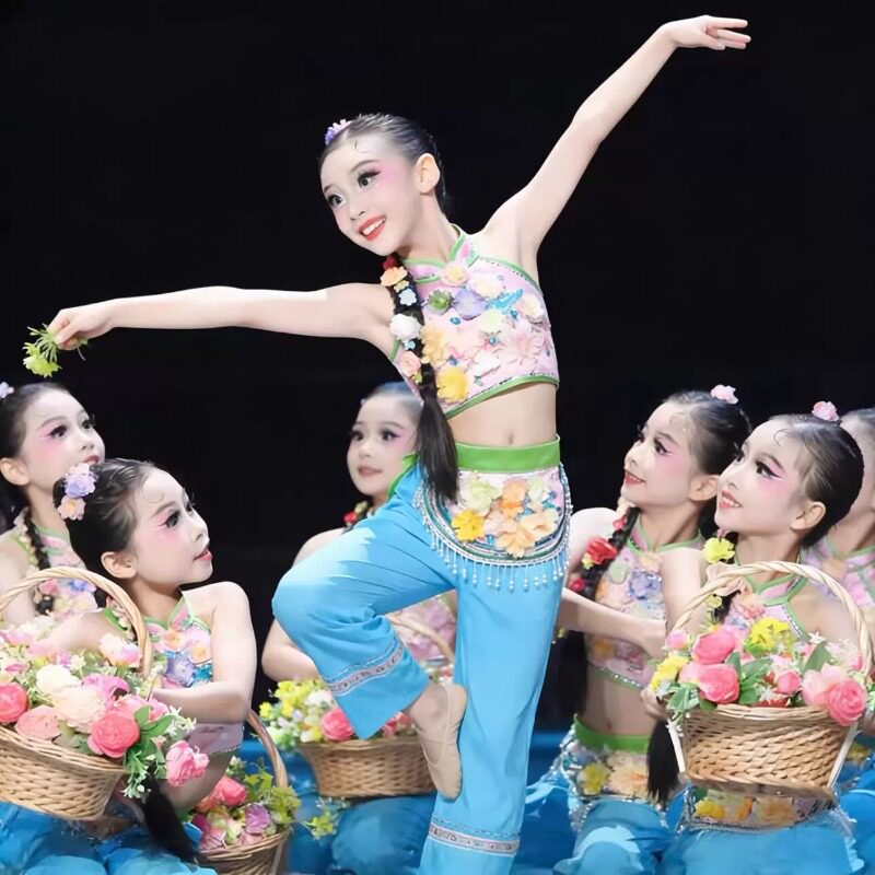 又见南泥湾儿童舞蹈演出服 - 实物图
