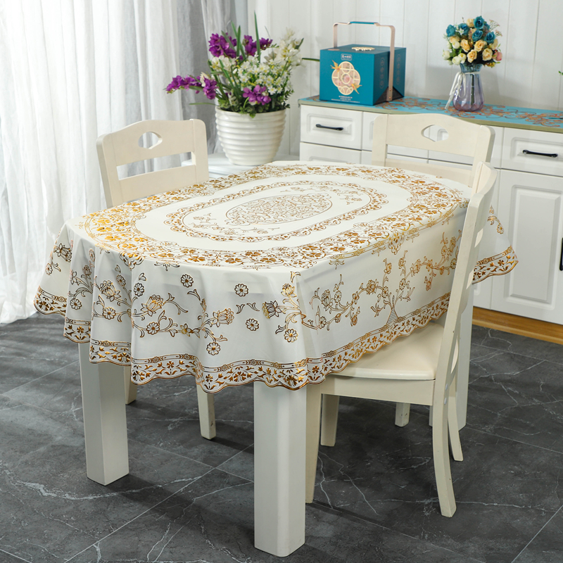 椭圆形防水防烫免洗桌布