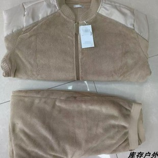 冬季卡其色19边防巡逻绒衣绒裤套装防静电抓绒衣保暖加厚珊瑚绒