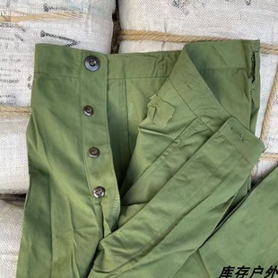 库存正品全新87军绿的良裤子男裤的确良单裤老款裤子结实耐磨耐用
