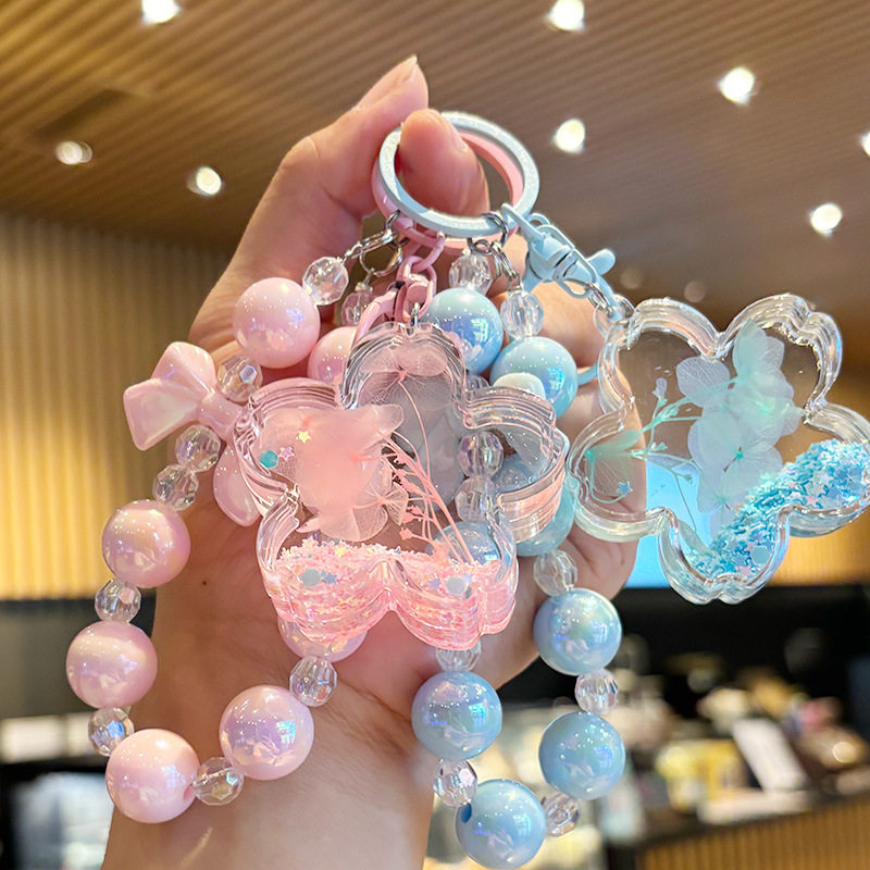 手机手链挂绳流沙手机壳挂饰莓有烦恼串珠车钥匙扣挂手腕手机链