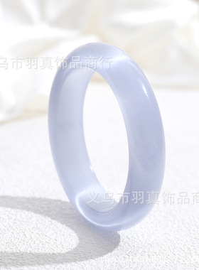 厂家直销猫眼石手镯冰蓝白月光韩版细条藕粉时尚手镯简约百搭高级