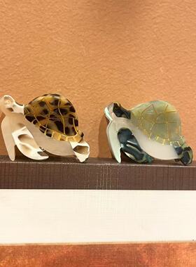 新款海洋系列小鱼海星醋酸抓夹小号可爱乌龟鲨鱼夹拼接发夹发饰女