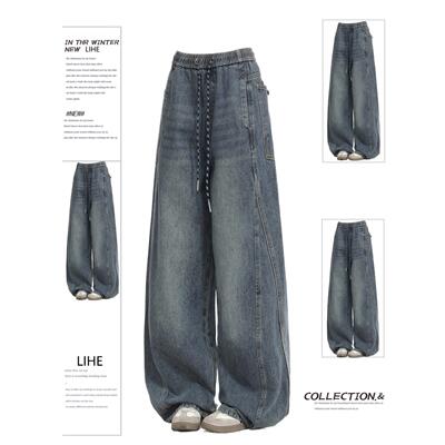 特大码美式覆古松紧腰阔