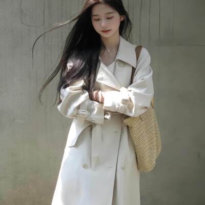 白色风衣外套女2025年新