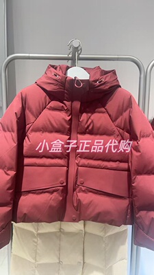 艾莱依2025冬季新款不规则门襟女短款羽绒服6025204037吊牌价1797