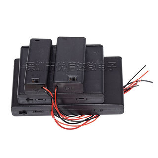 AA电池盒 5号电池座 1/2/3/4/6/8/10节 带线 带盖 带开关 5号电池