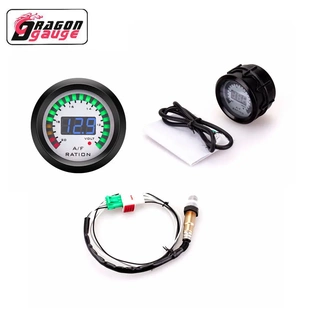 汽车仪表改装 2寸52mm数显二合一空燃表电压显示附带氧传感器仪表