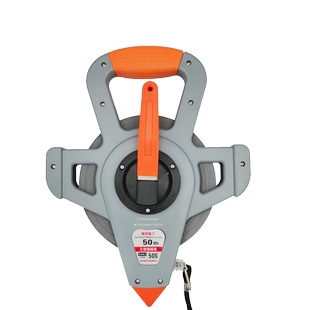 雄狮N2020尼龙防水钢卷尺50米铝合金架尺不锈钢皮尺100米耐磨架尺