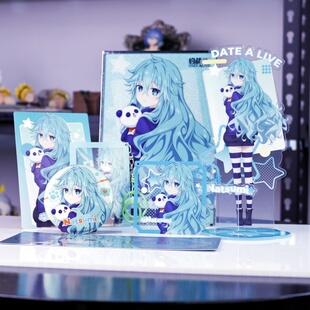 约会大作战镜野七罪徽章立牌透卡镭射票色纸明信片挂件正版周边