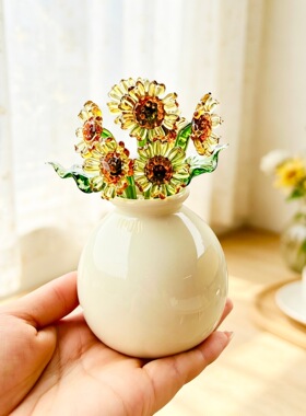 向日葵仿真花摆件家居桌面装饰