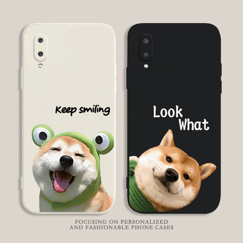可爱柴犬情侣趣味适用GalaxyA02手机壳三星A50/A30/A20/A70硅胶保护A22/A22S/A32/A52/A72A11/A12/M31时尚A10