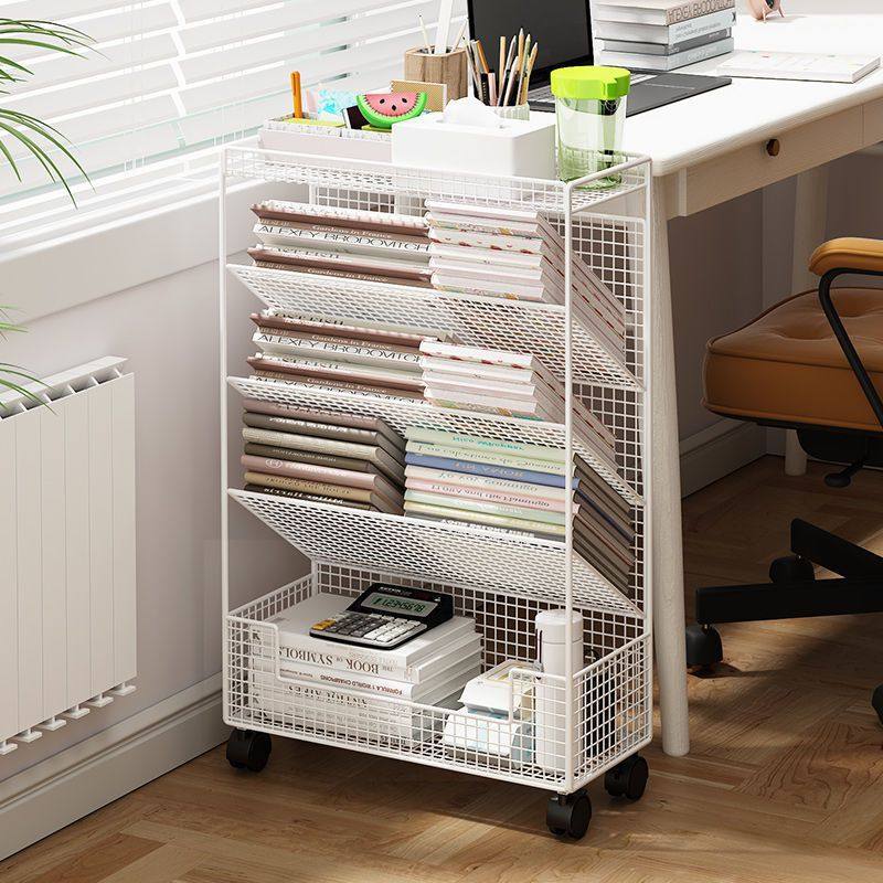 报架带轮书报架办公室放收纳置物架书架中小学生课桌旁书柜一件