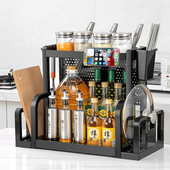 多功能调料架厨房置物架家用台面刀菜板油盐酱醋瓶罐储物盒收纳架